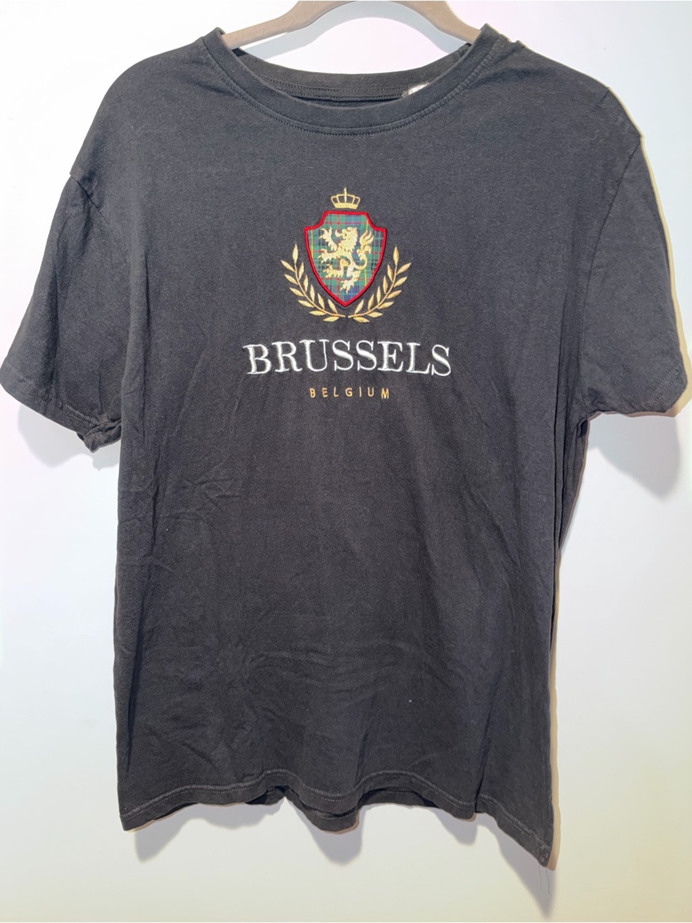 Brussels Crest Short Sleeve Tee - Black